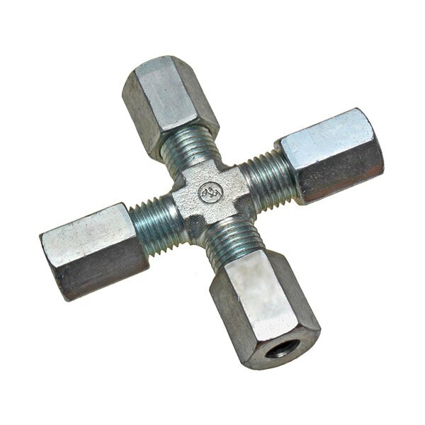 1/4" Compression Cross Tube Connect